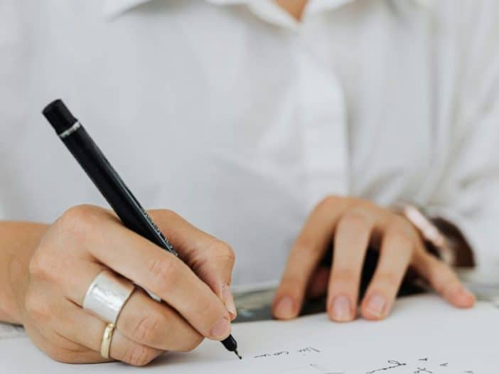 person writing