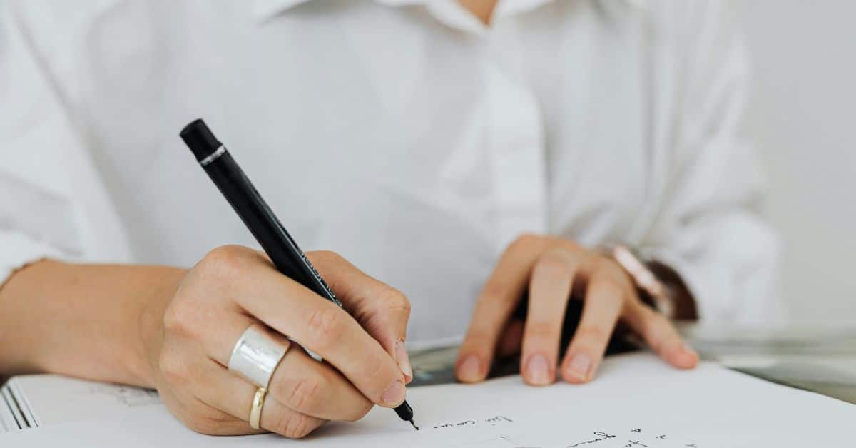 person writing