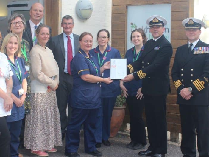 Oakhaven clinical team presented with Armed Forces Covenant Award