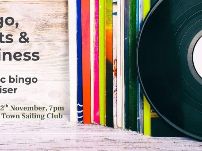 Music bingo fundraiser. record collection