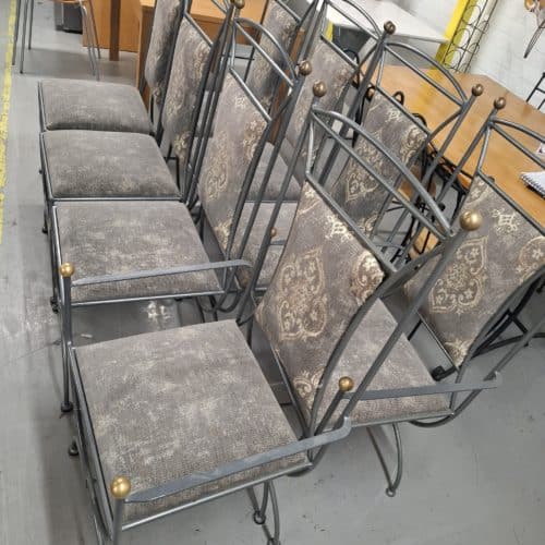 6 Dining Chairs And 2 Carvers